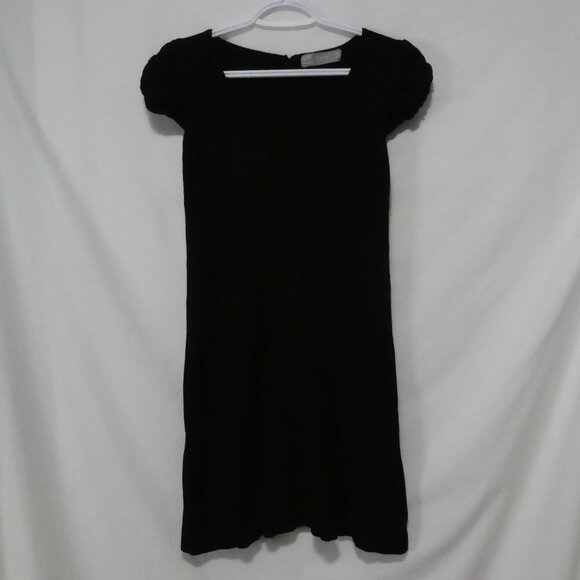 ZARA | medium | Classic Black Mini Dress | Puff Sleeves | V-Neck | Back Buttons - Picture 1 of 13